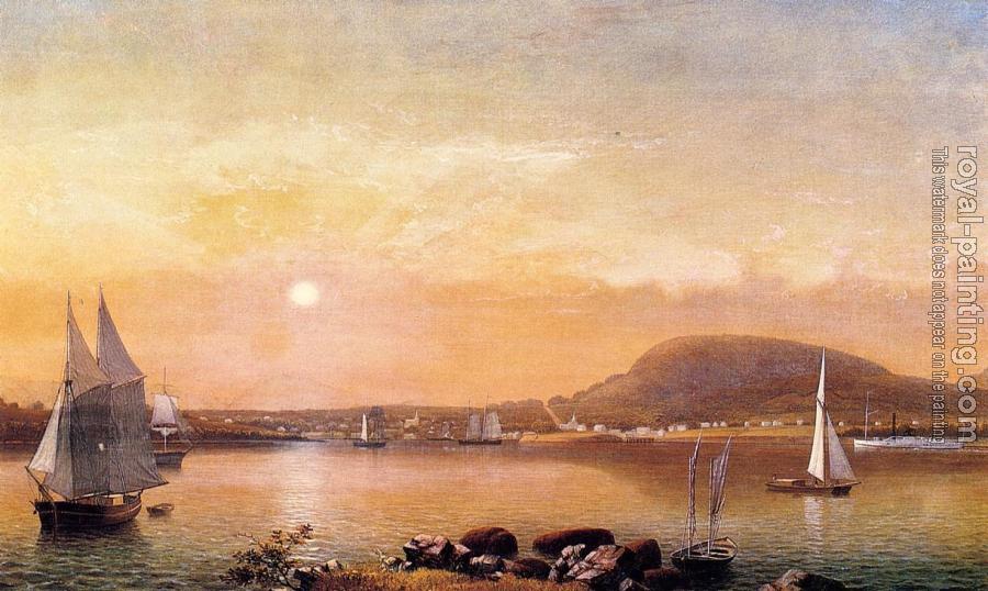 Fitz Hugh Lane : Camden Mountains and Harbor from the North Point of Negro Is